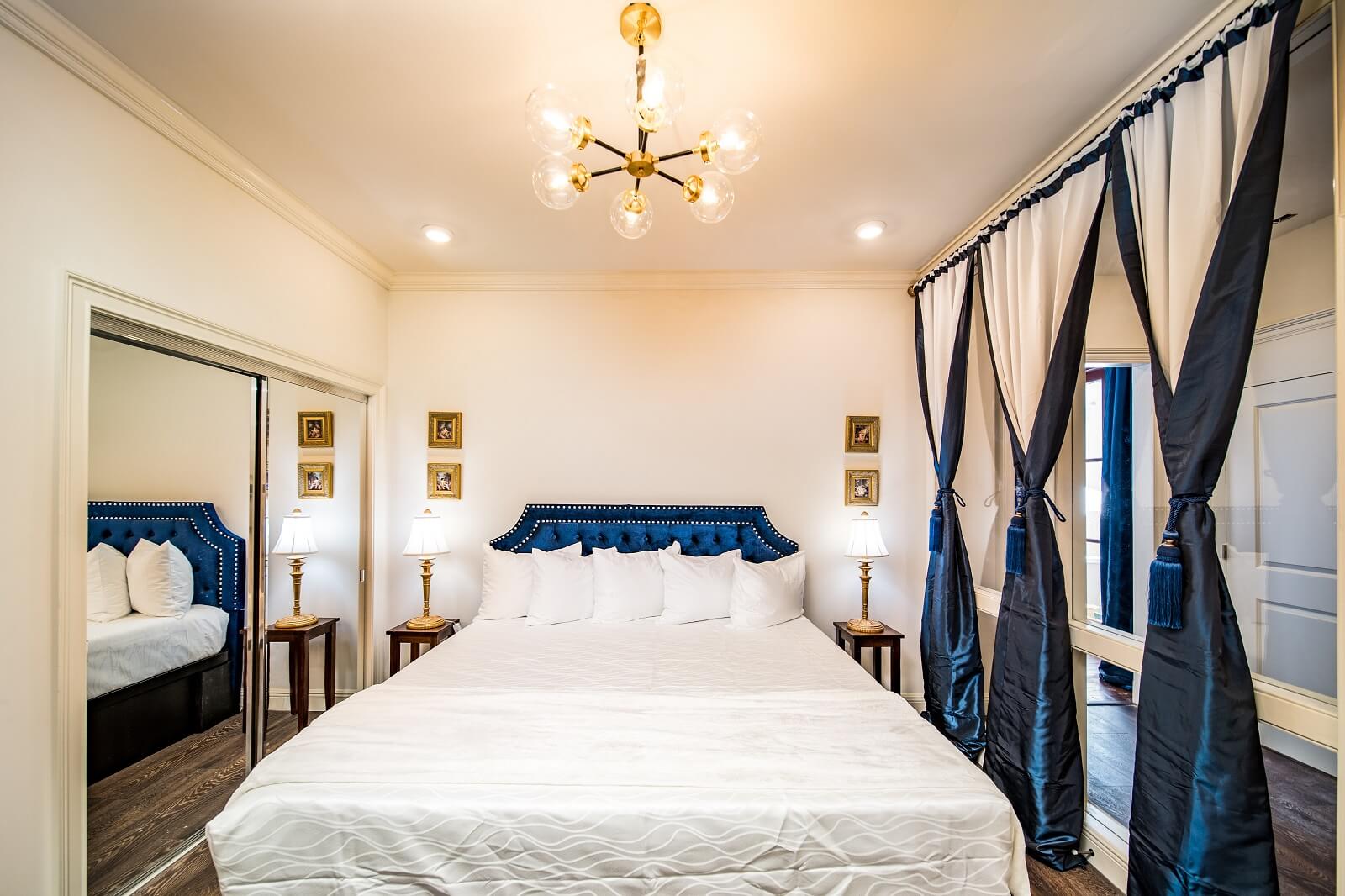 The Alexandre Unit 402 bedrooom, a New Orleans luxury rental.